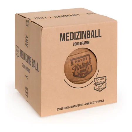 ARTZT Vintage Series leather medicine ball, 2 kg