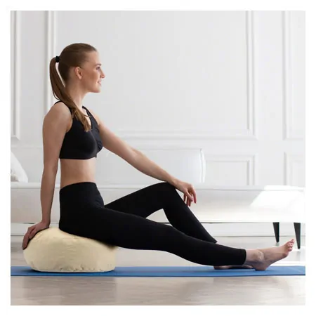 Meditation cushion with spelt husk,  40 cm