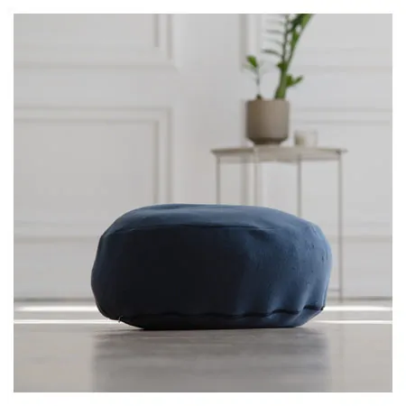 Meditation cushion with spelt husk,  40 cm incl. cover