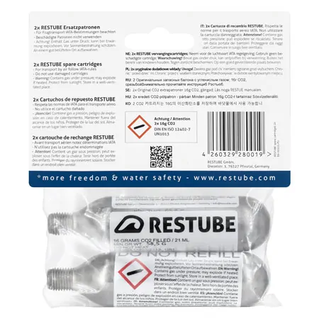RESTUBE CO2 replacement cartridge 16 g