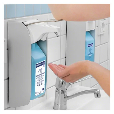 Disinfectant dispenser set Eurospender 1 with arm lever, 2xSterillium Gel Pure 500ml