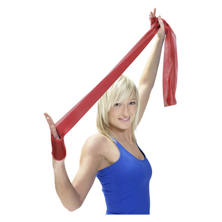 ARTZT vitality latex-free exercise band, 2.5 m x 11.5 cm, medium, red