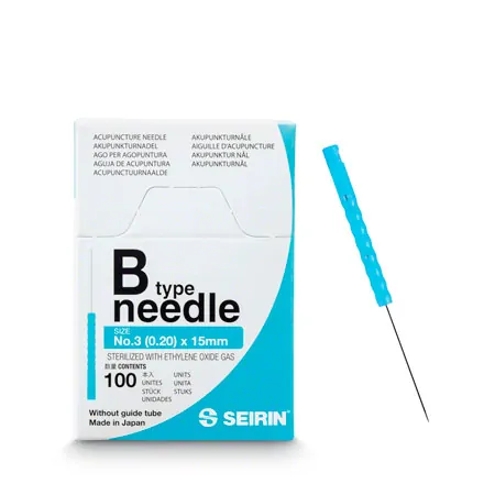 Acupuncture needles Seirin type B, blue, 0.20 x 15 mm, 100 pieces