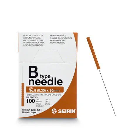 Acupuncture needles Seirin type B, brown, 0.30 x 30 mm, 100 pieces