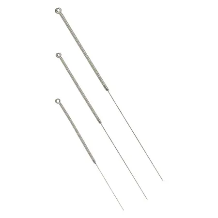 Acupuncture needles with matal handle, 0.25x40 mm, 100 pieces