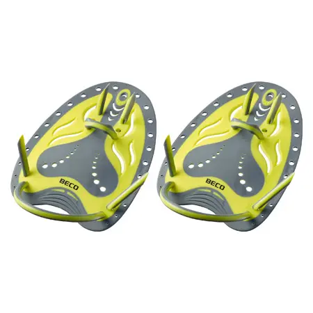 BECO Handpaddles Flex swimming trainer, size S, yellow, pair