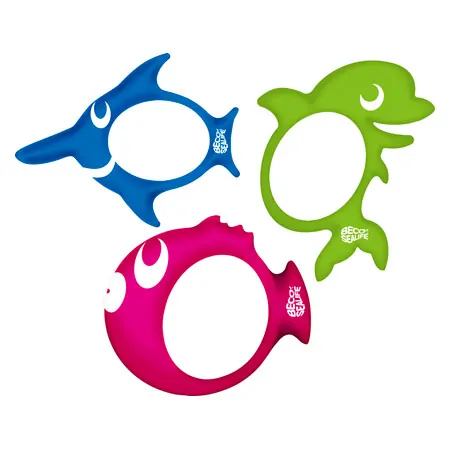 BECO-SEALIFE Diving ring set  15 cm, Ray, Sidney + Pinky, 3 pcs.