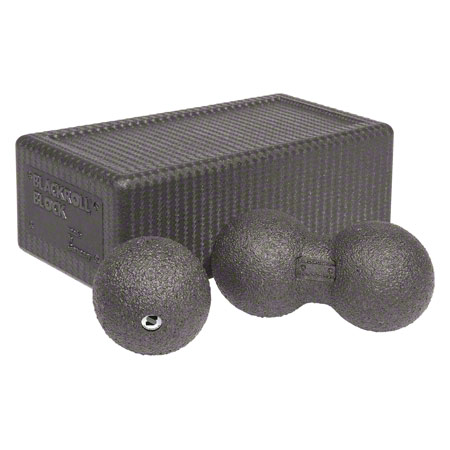 BLACKROLL block set, 3-part., 1 blackroll block, 1 blackroll ball DUO, 1 blackroll ball  8 cm