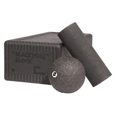 BLACKROLL block set, 3-piece., 1 blackroll block, 1 blackroll Mini, 1 blackroll ball  8 cm