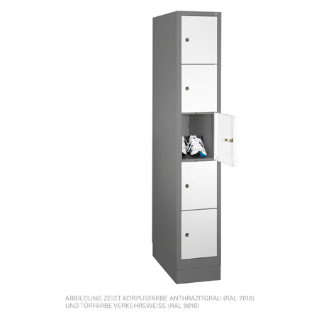 Compartment cabinet with 5 drawers, HxWxD 185x30x50 cm