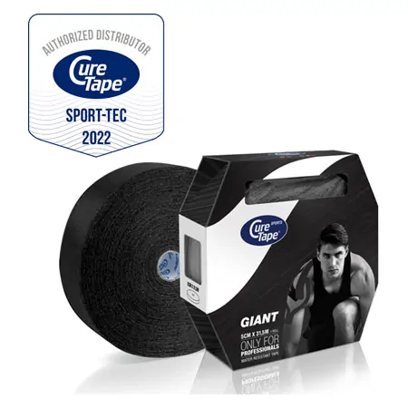 CureTape Giant Sports, 31,5m x 5cm, waterproof, black
