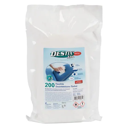 DESTIX disinfectant wipes XXL in refill pack, 21x26 cm, 200 pieces = 10.92 m
