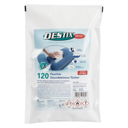 DESTIX disinfectant wipes in the refill pack, 13x20 cm, 120 pieces = 2.6 m