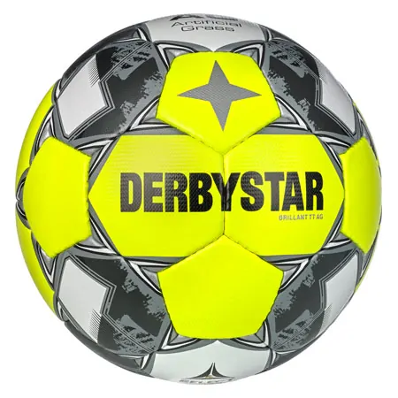 Derbystar soccer ball Brillant TT AG v24 artificial turf, size 5, yellow/silver