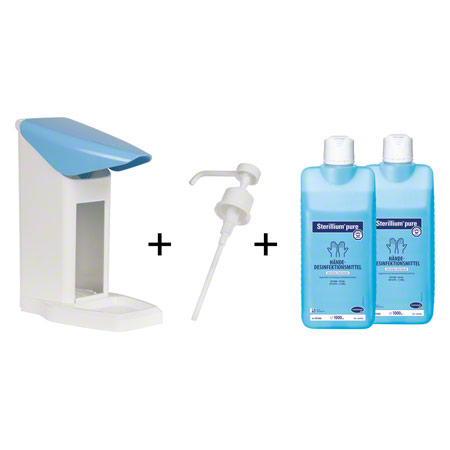 Disinfectant dispenser set Euro dispenser Safety plus, incl. 2x Sterillium Pure 1 l