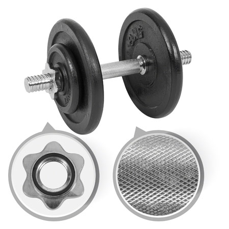 Dumbbell-set, 15 kg, 5-pcs.