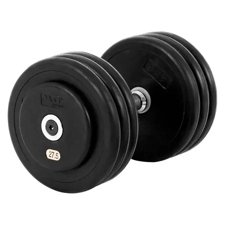 Dumbbells made of rubber, 27.5 kg, one piece