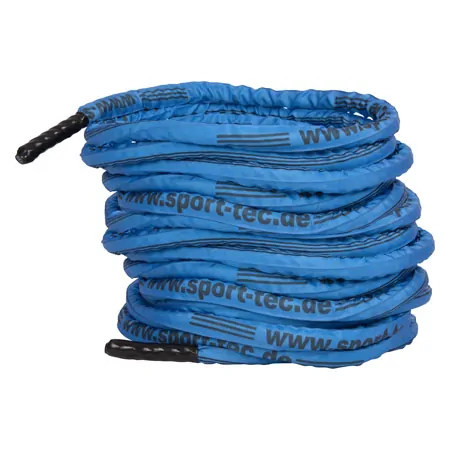 Fitness cable Battle Rope coated,  3 cm x 25 m, blue, 8,75 kg