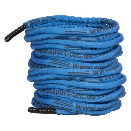 Fitness cable Battle Rope coated,  3 cm x 30 m, blue, 10,5 kg