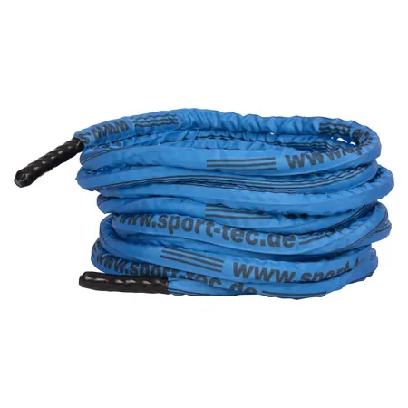 Fitness cable Battle Rope coated, blue, 15-30 m,  3 cm