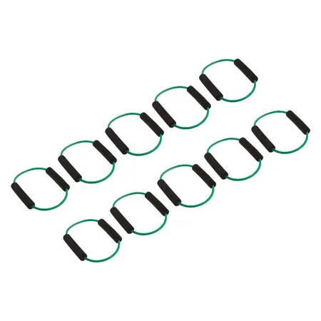 Fitness ring, medium, green, set of 10