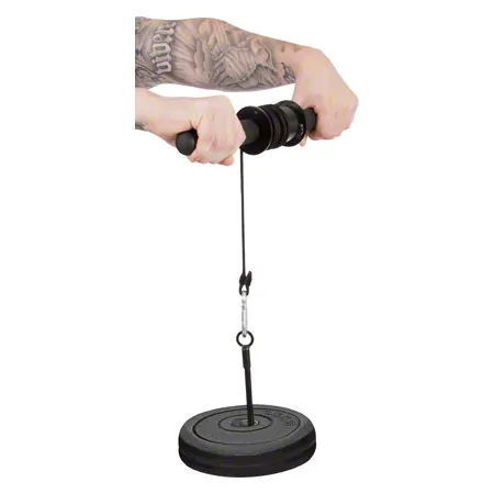 Forearm trainer incl. 2 weight plates made of cast iron, each 2.5 kg