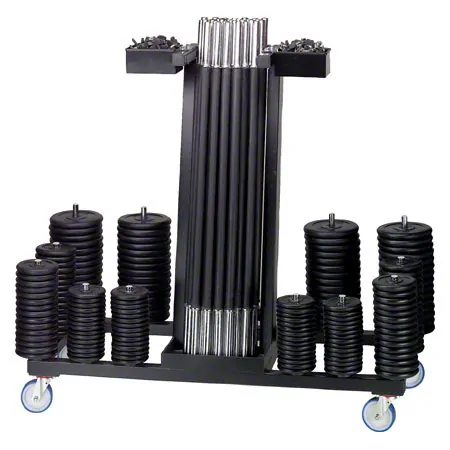 Get-Fit barbell car with 25 barbell sets