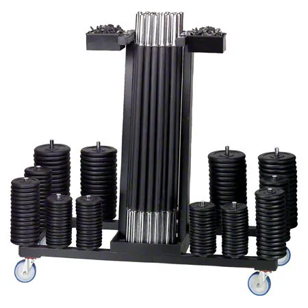 Get-Fit barbell car with 30 barbell sets