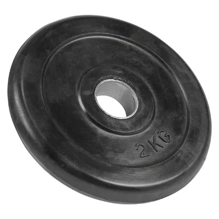 Get-Fit weight plate made of rubber,  3 cm, 2 kg, 1 piece