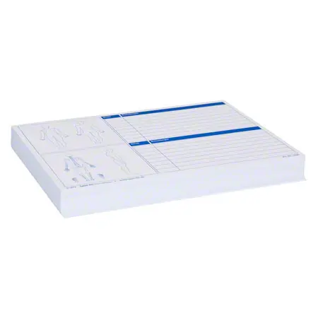 Insert cards with diagnostical documentation for index cards, 100 pieces, DIN A5 landscape