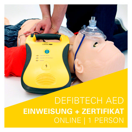 Interactive AED online instruction with certificate, 1 person