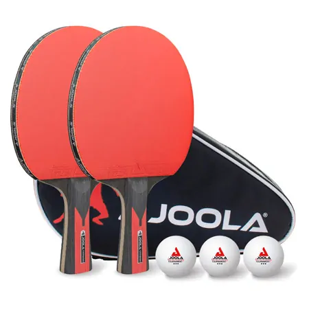 JOOLA table tennis set DUO CARBON, 2 TT bats + 3 TT balls