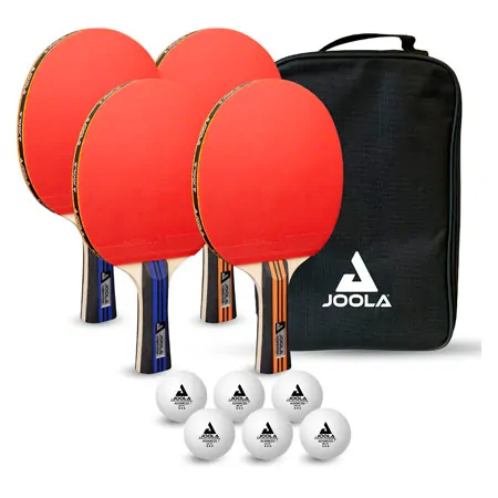 JOOLA table tennis set FAMILY Advanced, 4 TT bats + 8 TT balls