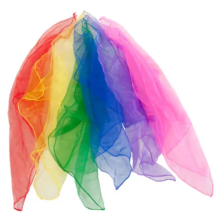 Juggling veils 65x65 cm, set of 6