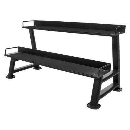 Kettlebell stand with 2 shelves, LxWxH 139x63x74 cm