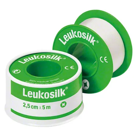 Leukosilk roll plaster, 5 m x 2,5 cm, 1 piece