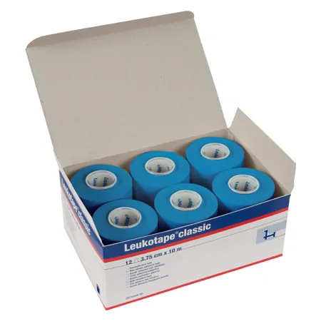 Leukotape Classic, 10 mx 3.75 cm, blue, 12 pieces