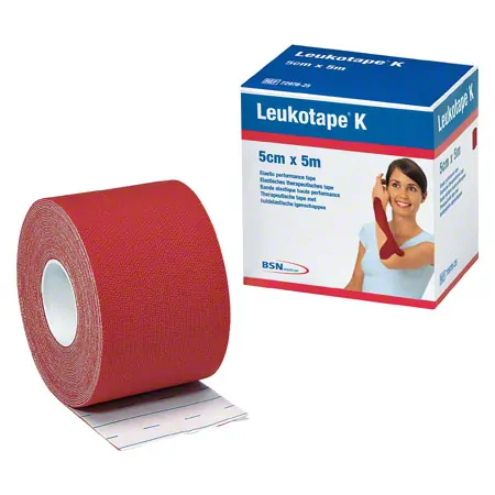 Leukotape K, 5 m x 5 cm, red