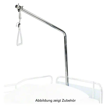 Lifting pole with adjustable handle for ScanAfia hospital bed
