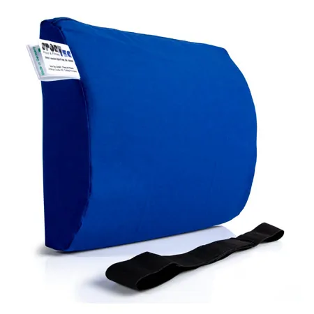 Lumbar cushion with cover and belt