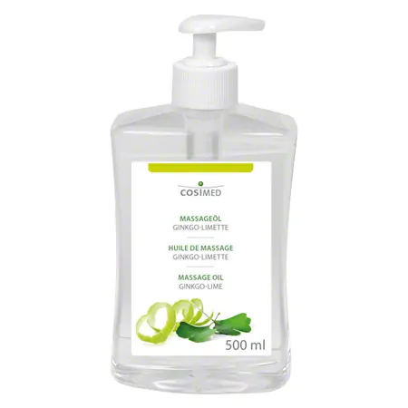 Massage Oil Ginkgo Lime with push down dispenser, 500 ml