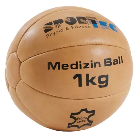 Medicine ball made of leather,  19 cm, 1kg