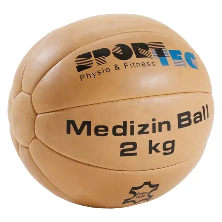 Medicine ball made of leather,  23 cm, 2 kg