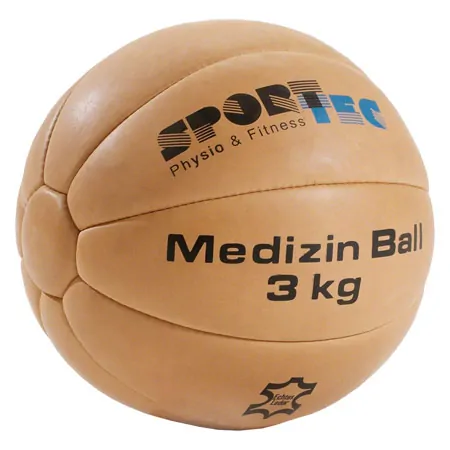 Medicine ball made of leather,  26 cm, 3 kg