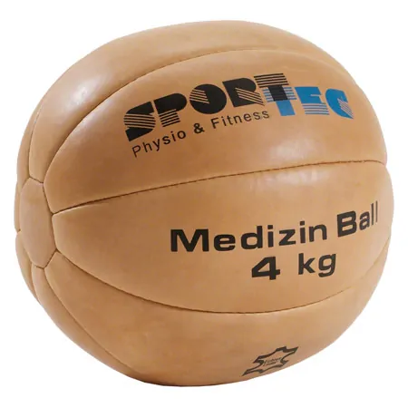 Medicine ball, made of leather,  28 cm, 4 kg