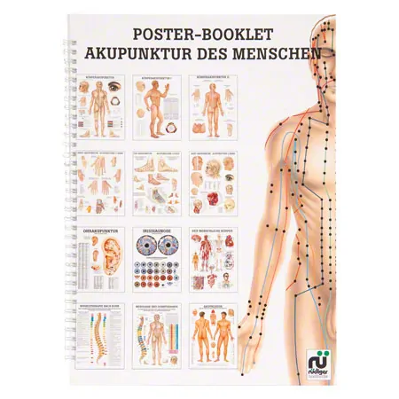 Mini poster booklet - Acupuncture of humans - , LxW 34x24 cm, 12 posters