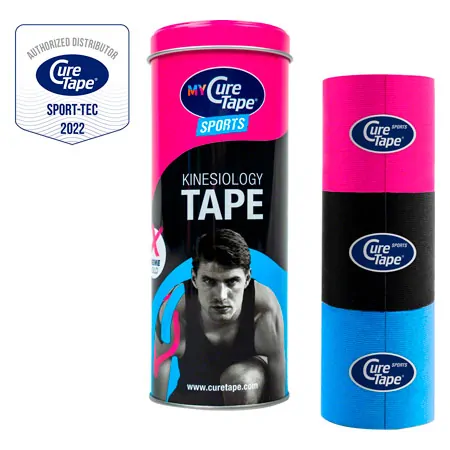 MyCureTape Sports 3 rolls  2,5 m x 5 cm, pink, black, blue