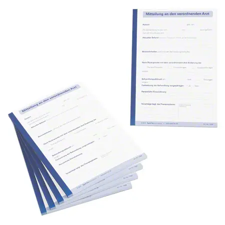 Notification to the prescribing doctor, 5 blocks of 50 sheets (250 sheets), A5