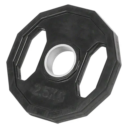 Olympia weight plate with rubber cover and handle,  5 cm, 2.5 kg, one piece