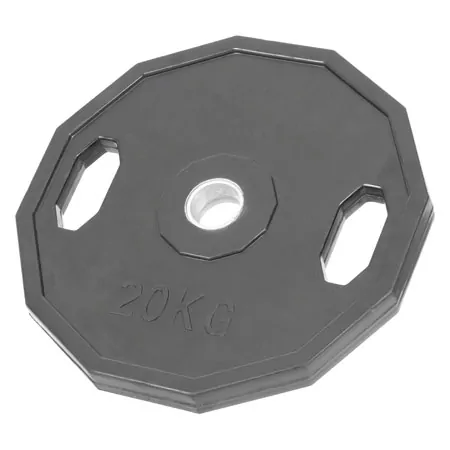 Olympia weight plate with rubber cover and handle,  5 cm, 5 kg, one piece